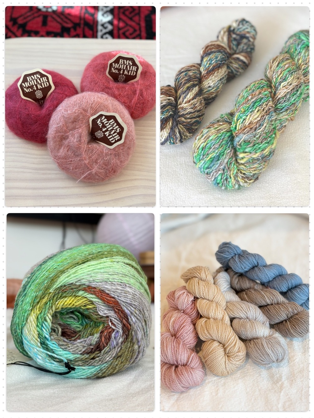 vibrant wool mohair custom yarn bundles  ~ colorful indie, hand dyed + freebies